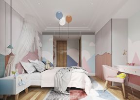 120平米现代住宅可爱卧室装修设计效果图