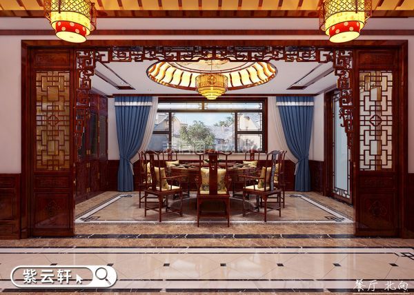 中式别墅餐厅装修图