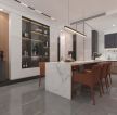 160平米现代住宅开放式厨房餐厅装修图