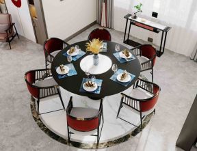 三室两厅餐厅桌椅装修设计效果图片