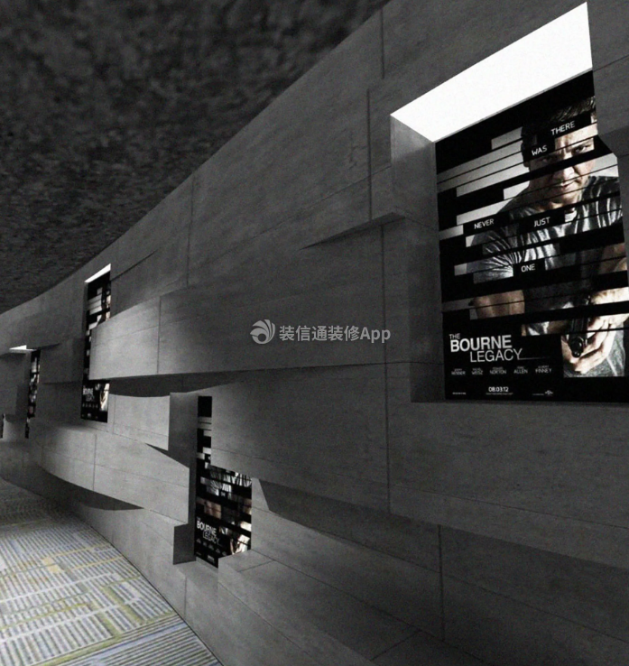 北京电影院走廊墙面装修效果图