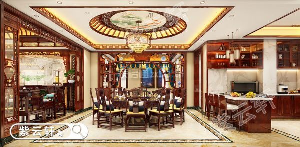 中式别墅古典装修 餐厅