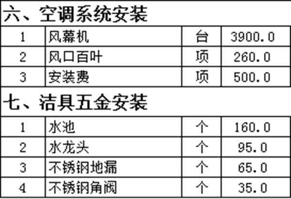 包工包料报价表-4