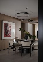 绿地锦天府200平米中式风格平层别墅装修案例