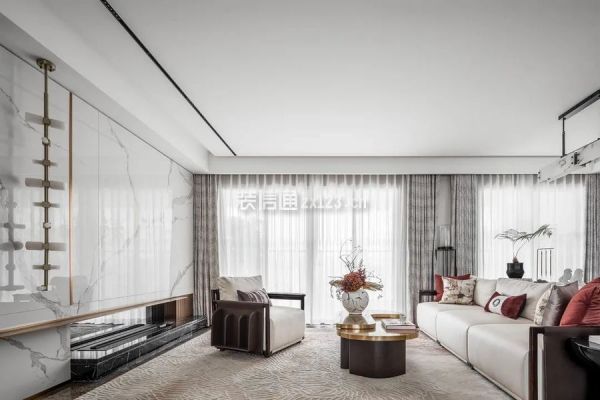 武汉高度国际装饰128平轻奢三居室装修案例
