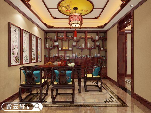 中式四合院装修 茶室
