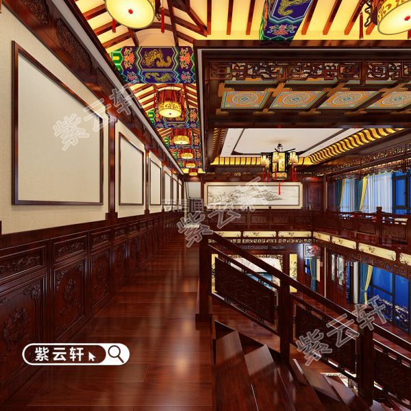 中式别墅装修设计 走廊