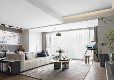 中新国际城140㎡三居室现代风格装修案例