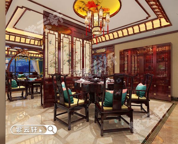 中式风格别墅餐厅装修图