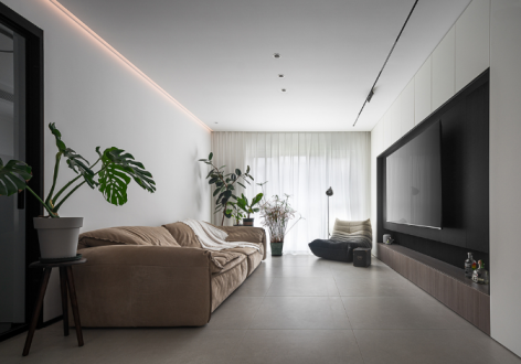 紫云园139平米现代简约三居室装修案例