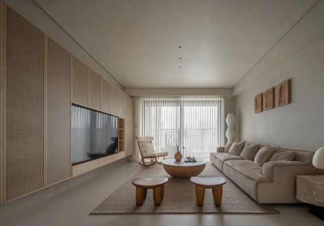 中南海棠集155平米极简四居室装修案例
