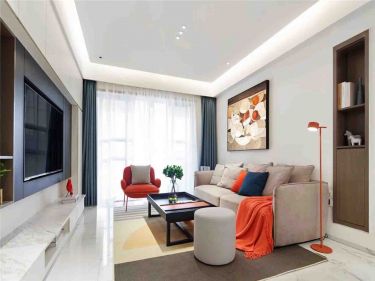 昌盛双喜城现代三居室105平米装修案例