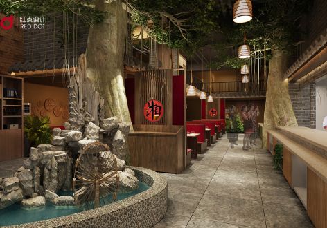 广州餐厅700平米中式风格装修案例