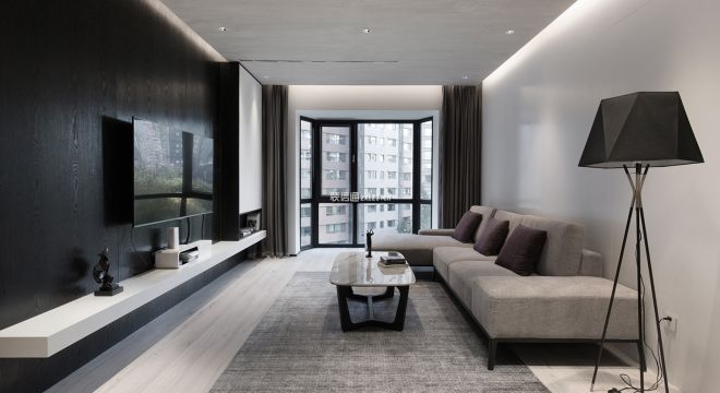 龙湖景粼玖序105平米现代风格三室两厅装修案例