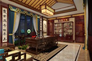 中式别墅设计在红木整装中散发奢华本质