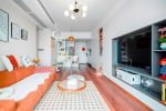 恒大绿洲东区85㎡二居室绚丽风格装修案例