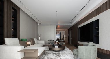 君华新城120平现代风格三居室装修案例