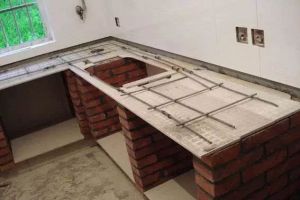 砖砌厨房装修过程