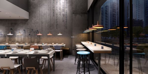 餐馆现代风格1200㎡设计方案