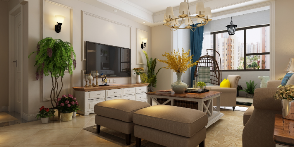 海棠公寓欧式风格122㎡设计方案
