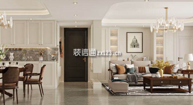 白桦林居150㎡现代风格装修案例设计
