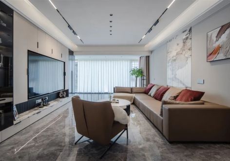 龙光玖里江湾128平米现代风格四室两厅装修案例
