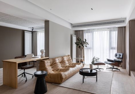 名辉豪庭80平现代风格二居室装修案例