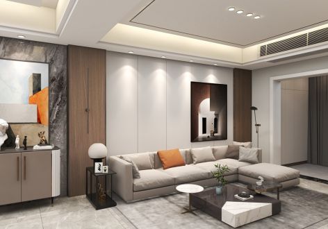 金紫世家120㎡三居室新古典风格装修案例