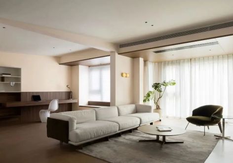 湖光山语128平三居室现代风格装修案例