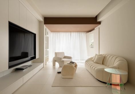 康顺园90㎡二居室现代风格装修案例