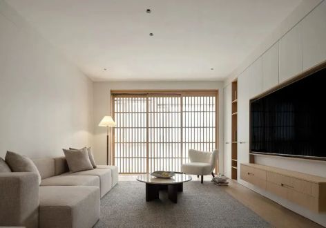 世茂云锦111平米日式风格三室两厅装修案例