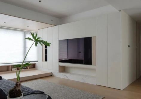 桂语里114㎡现代三居室装修案例