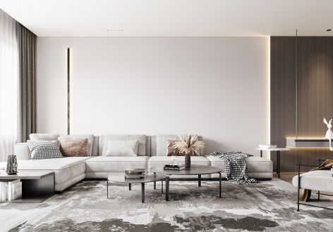 银色港湾公寓150平现代风格装修案例