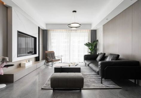 锦绣龙川现代风格121平米三室两厅装修案例