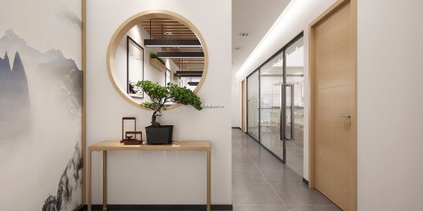 办公室新中式风格355㎡设计方案