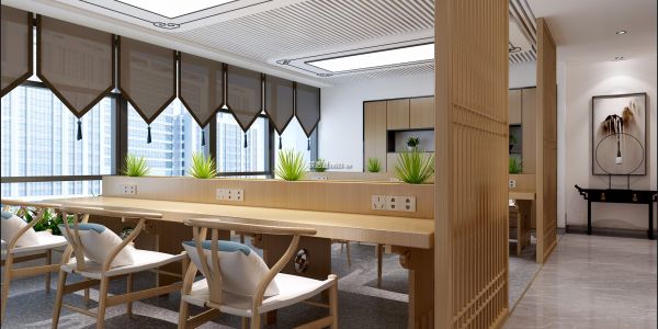 办公室新中式风格860㎡设计方案