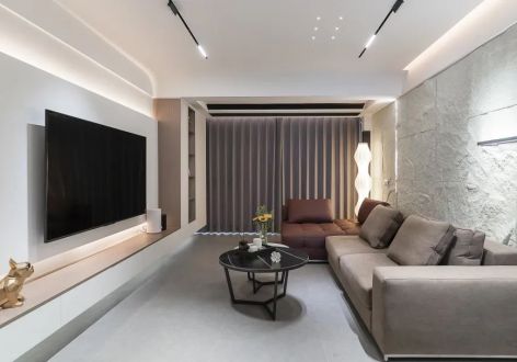 华城新天地108平米现代风格三室两厅装修案例