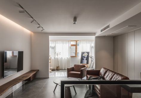 碧桂园水蓝湾120平三居室现代风格装修案例