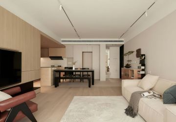 万科维园100㎡三居室现代风格装修案例