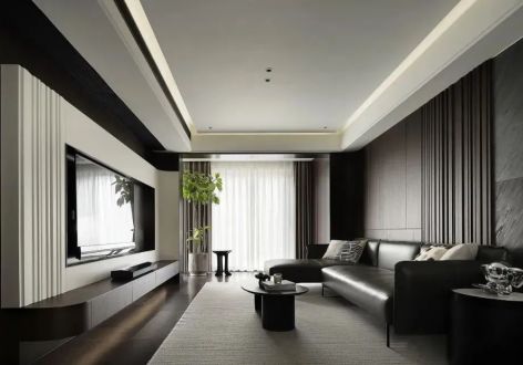 悦峰尚府93平米现代风格三室两厅装修案例