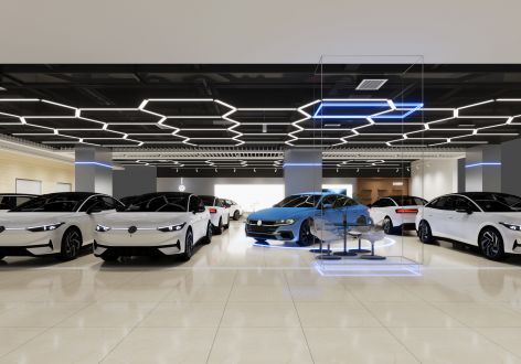 1000平大众汽车商超展厅装修案例
