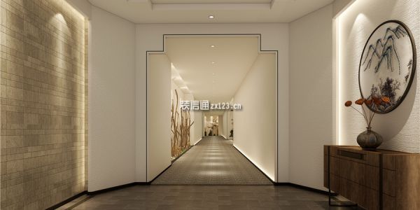 展厅新中式风格380㎡设计方案