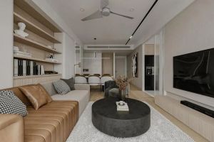 [上海境远装饰]120平简约北欧风，清新白+木色打造舒适家居！