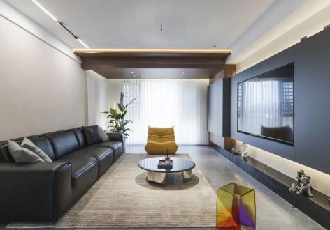 时代领峯111平米现代风格三室两厅装修案例