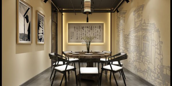中餐厅现代风格370㎡设计方案