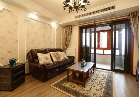 汉阳城136平美式风格三室两厅装修案例