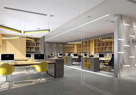 500平办公室现代风格装修案例
