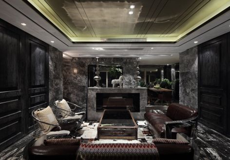 保利香槟国际现代三居室141平米装修案例