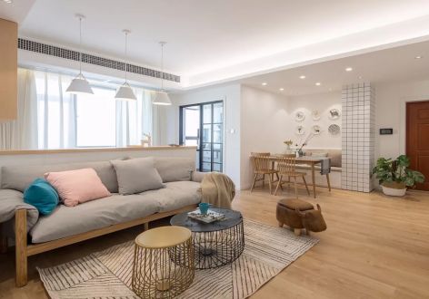 祥和家园90㎡三居室现代简约风格装修案例