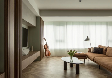 天赐公寓130㎡三居室复古风装修案例